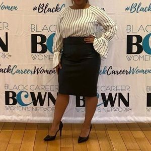 Striped bell long sleeve top